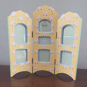 Vintage Floral Triple Photo Frame